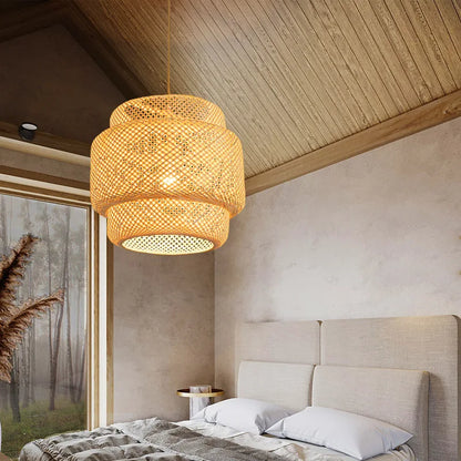 Brilo Woven Bamboo Pendant Light | Celestre