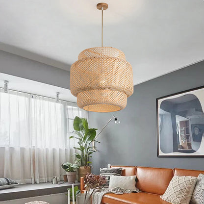Brilo Woven Bamboo Pendant Light | Celestre