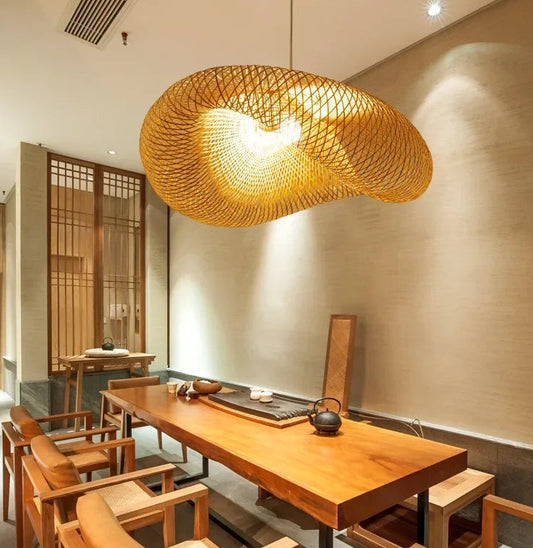 Sorel Bamboo Wicker Chandelier | Celestre