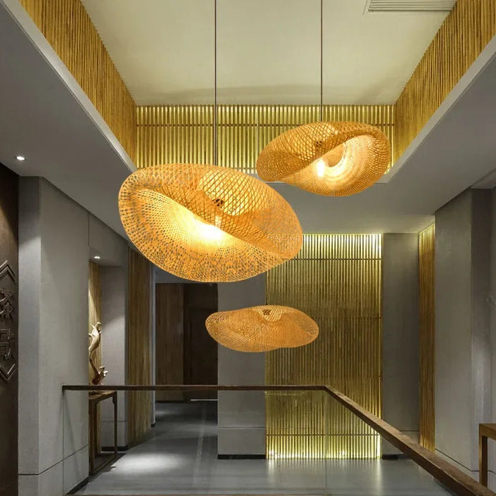 Sorel Bamboo Wicker Chandelier | Celestre