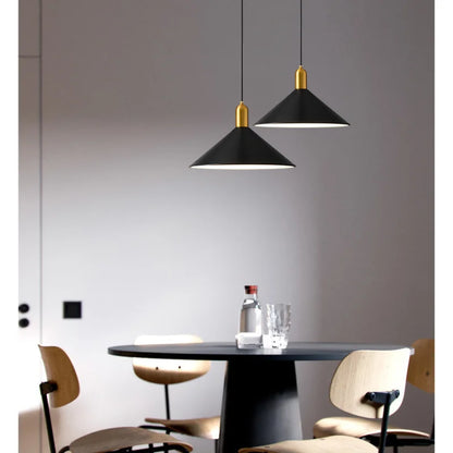 Ninsa Nordic Wide Cone Pendant Light Black | Celestre