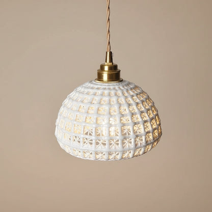 Brio Ceramic Reticulated Pendant Light | Celestre