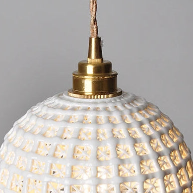Brio Ceramic Reticulated Pendant Light | Celestre