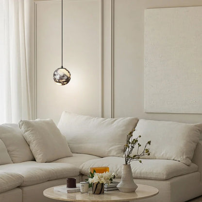 Emma Globe Marble Pendant Light | Celestre