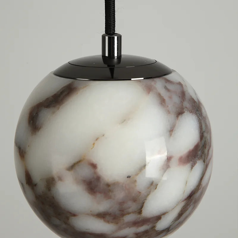 Emma Globe Marble Pendant Light | Celestre