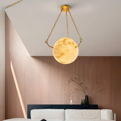 Jire Globe Alabaster Pendant Light D 56 cm | Celestre