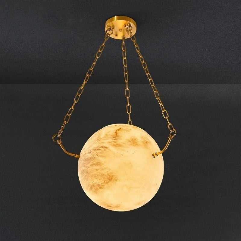 Jire Globe Alabaster Pendant Light D 35 cm | Celestre