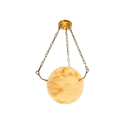 Jire Globe Alabaster Pendant Light | Celestre