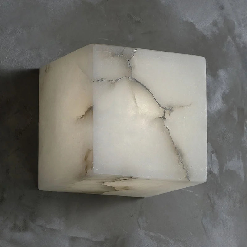 Mavi Alabaster Cube Wall Light | Celestre