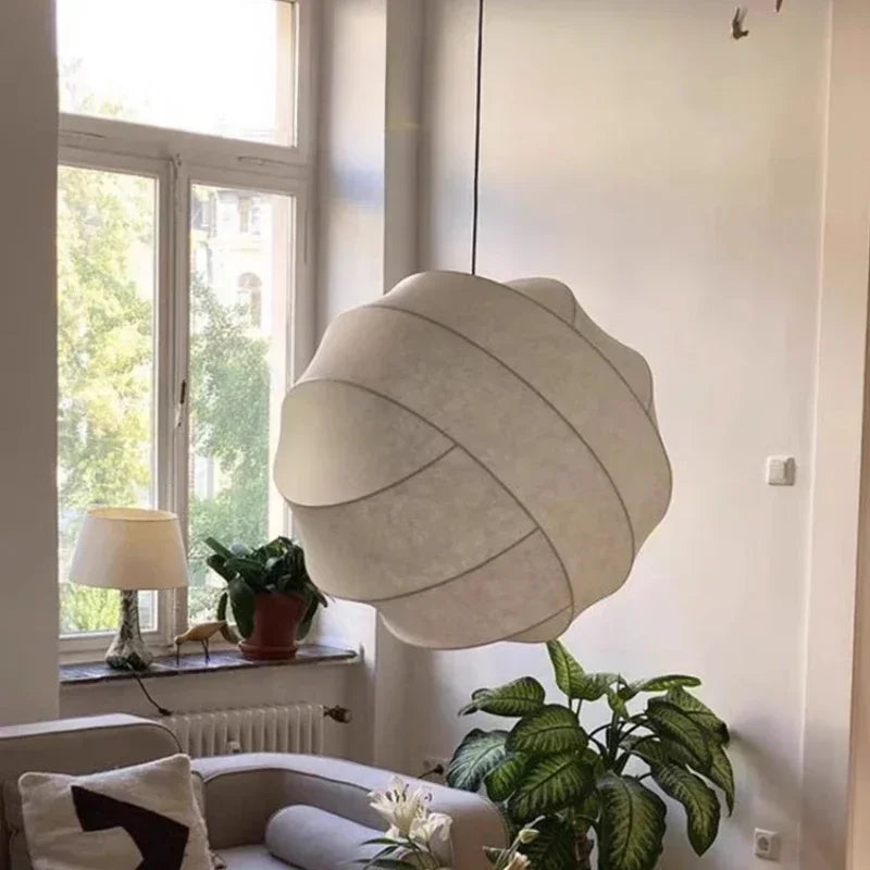 Eva Cocoon Silk Pendant Light | Celestre