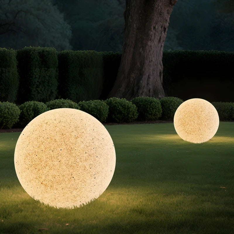 Auni Sphere Solar Outdoor Floor Lamp D 80 cm | Celestre