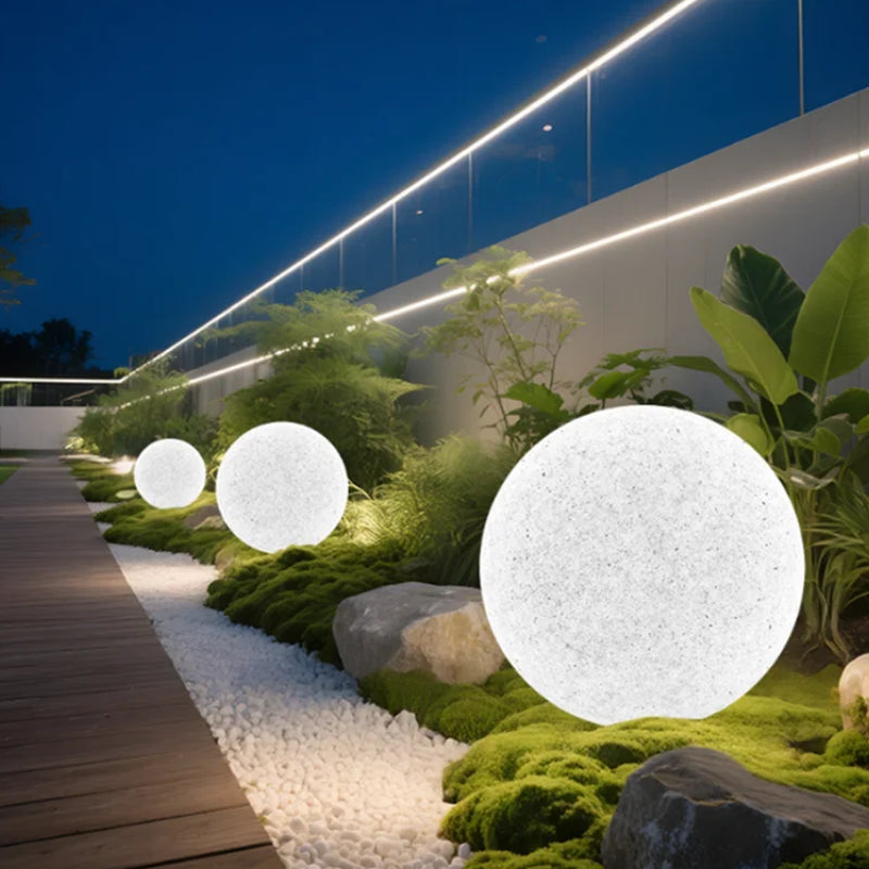 Auni Sphere Solar Outdoor Floor Lamp D 60 cm | Celestre