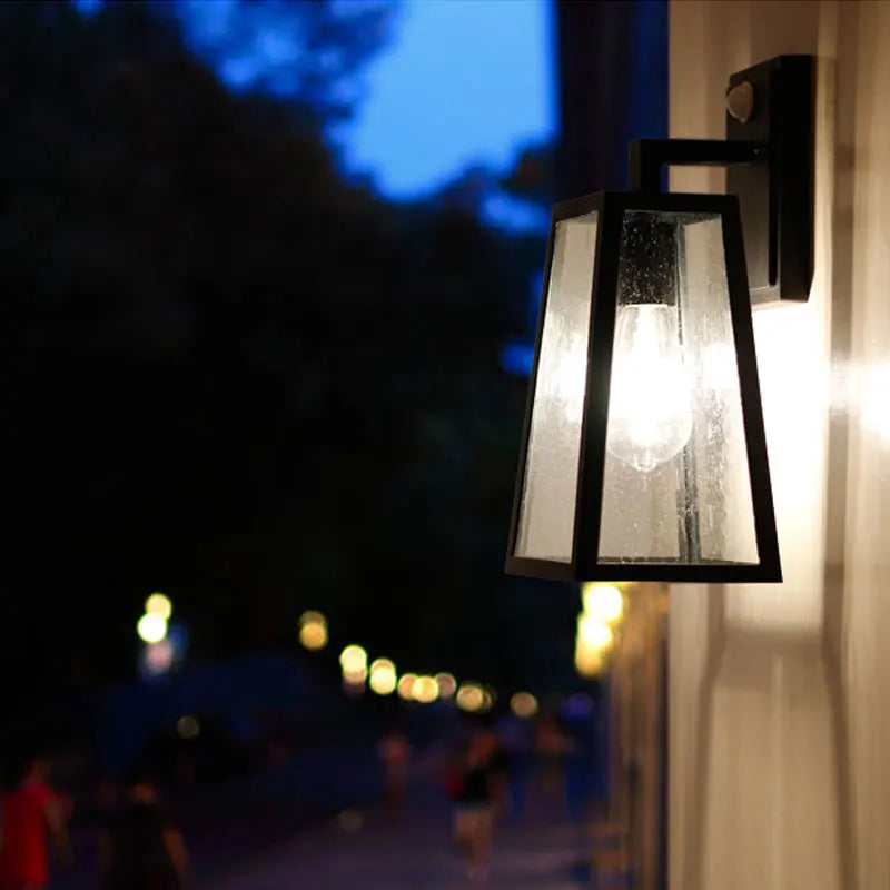 Prin Sensor Trapezoid Outdoor Wall Light | Celestre