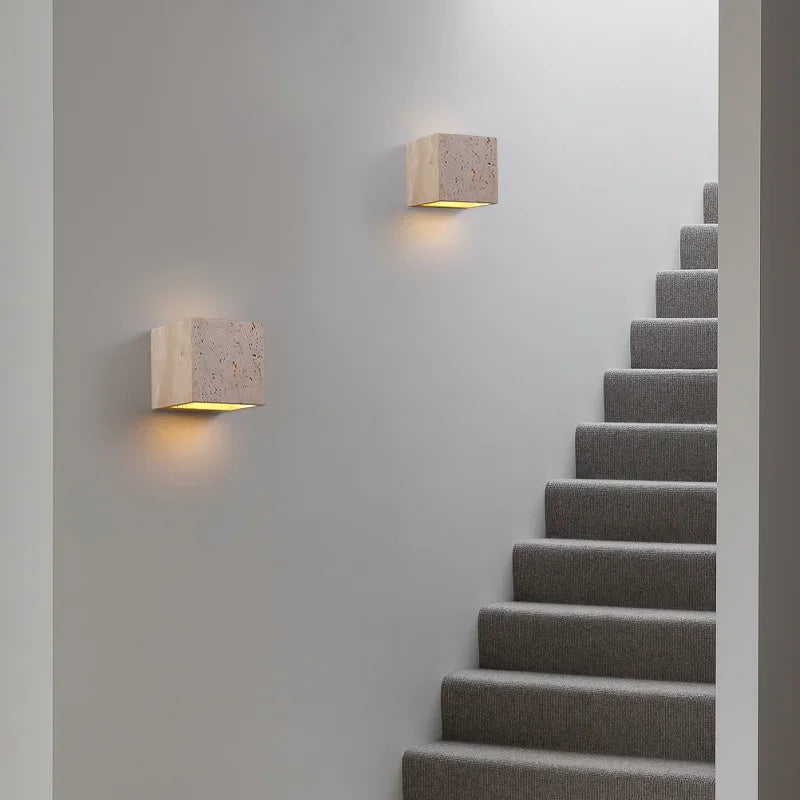 Biti Travertine Outdoor Wall Light | Celestre