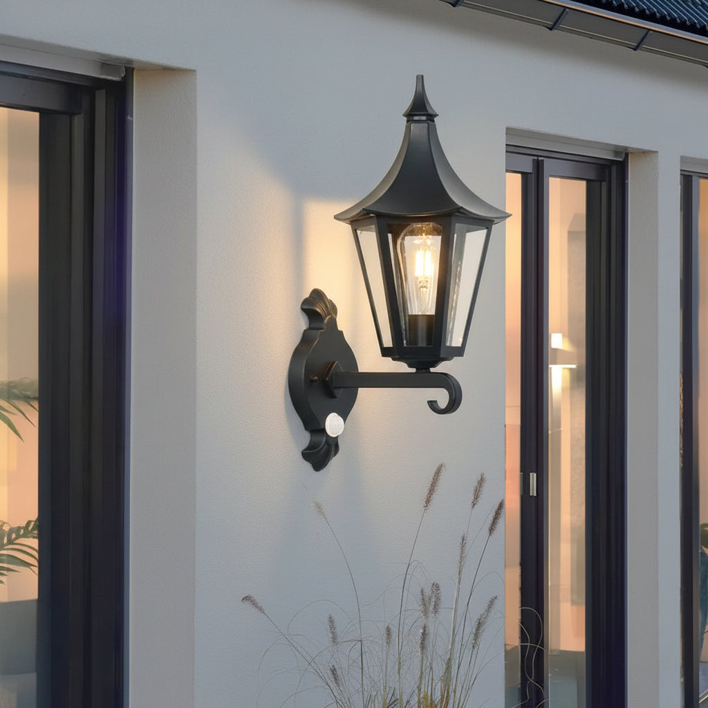 Ziri Lantern Motion Sensor Outdoor Wall Light | Celestre