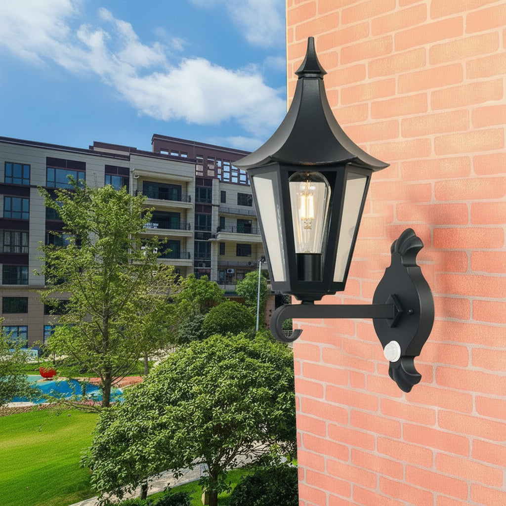 Ziri Lantern Motion Sensor Outdoor Wall Light | Celestre