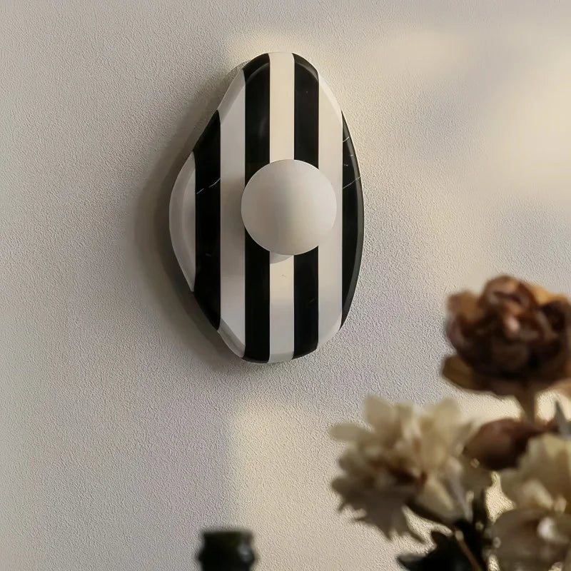 Jiwa Ovoid Zebra Wall Light | Celestre