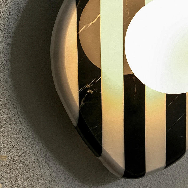 Jiwa Ovoid Zebra Wall Light | Celestre