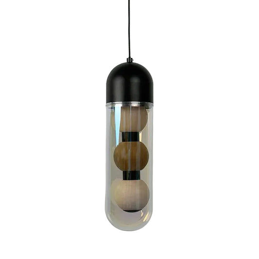 Fizu Minimalist Alabaster Capsule Stack Pendant Light | Celestre