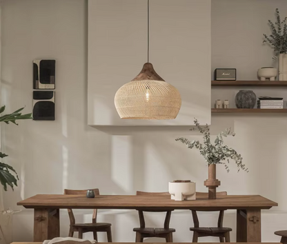 Ivor Wabi-sabi Rattan Pendant Light Beige | Celestre
