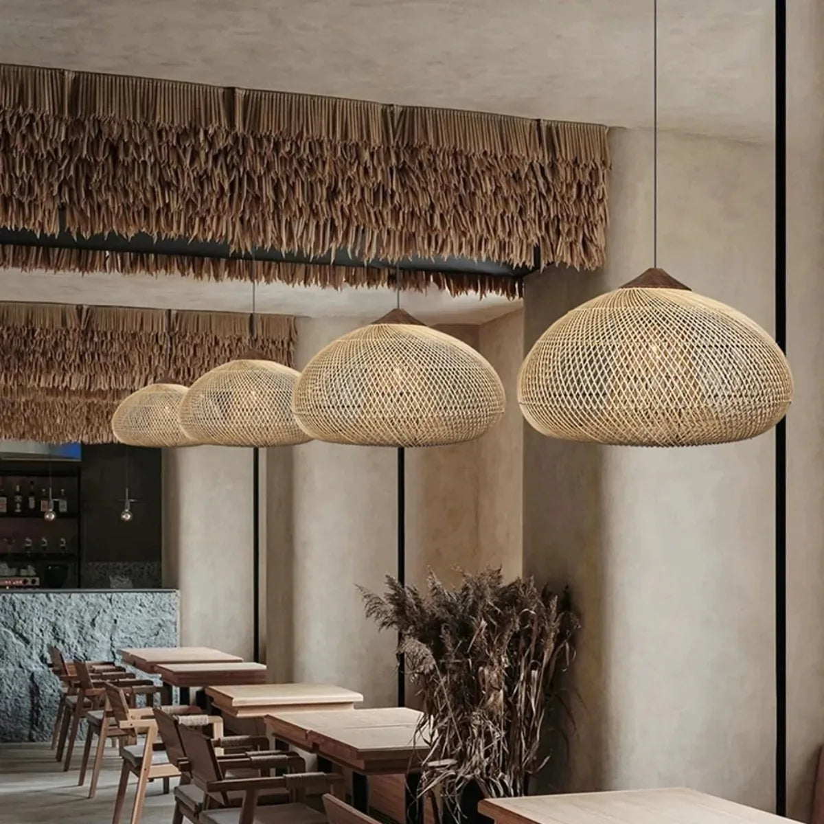Ivor Wabi-sabi Rattan Pendant Light | Celestre