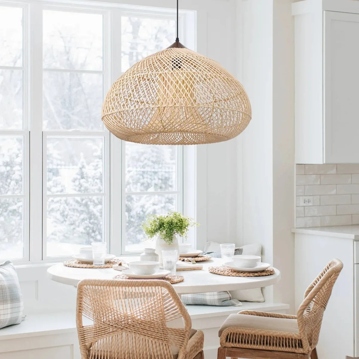 Ivor Wabi-sabi Rattan Pendant Light | Celestre