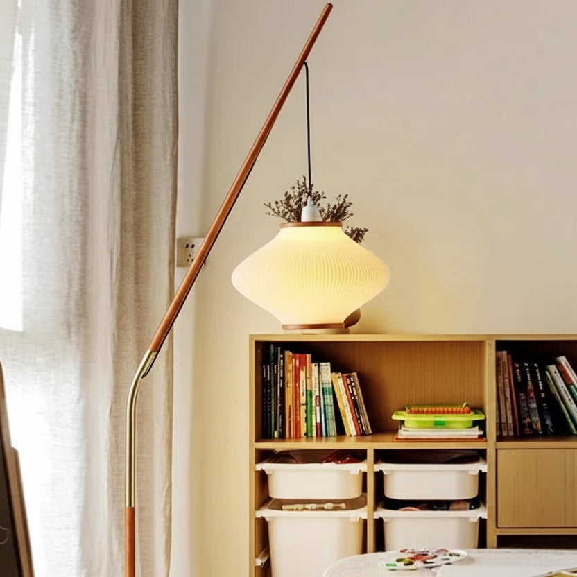 Biro Pleated Arc Floor Lamp | Celestre