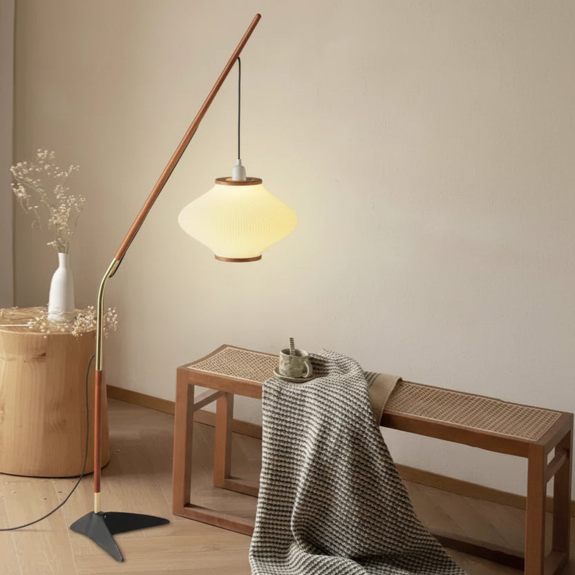 Biro Pleated Arc Floor Lamp | Celestre