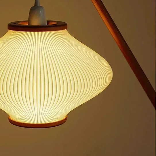 Biro Pleated Arc Floor Lamp | Celestre