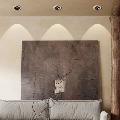 Niri Round Travertine Spotlight Ceiling Light | Celestre
