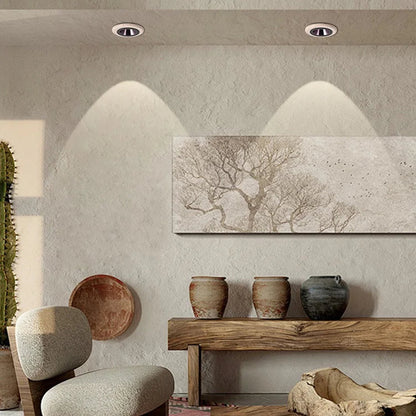 Niri Round Travertine Spotlight Ceiling Light | Celestre