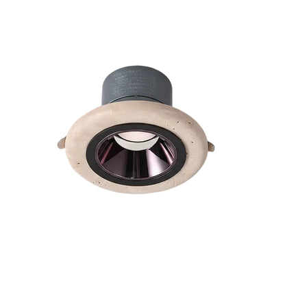 Niri Round Travertine Spotlight Ceiling Light | Celestre