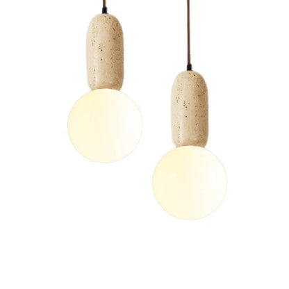 Zorie Travertine Globe Pendant Light | Celestre