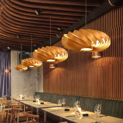 Tela Veneer Helix Pendant Light | Celestre