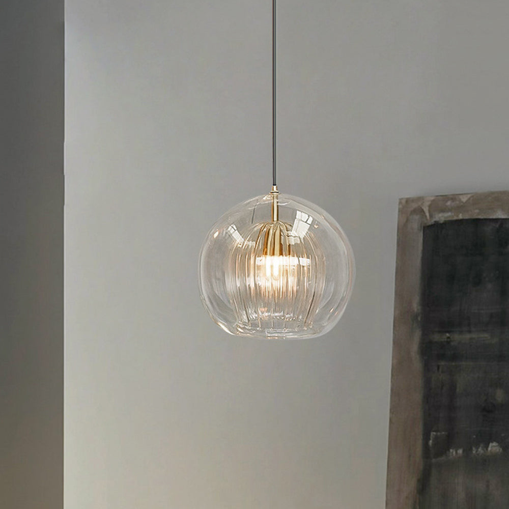 Calen Glass Globe Pendant Light Clear | Celestre