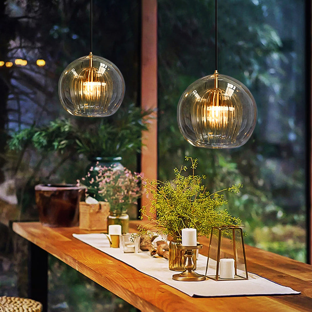 Calen Glass Globe Pendant Light | Celestre