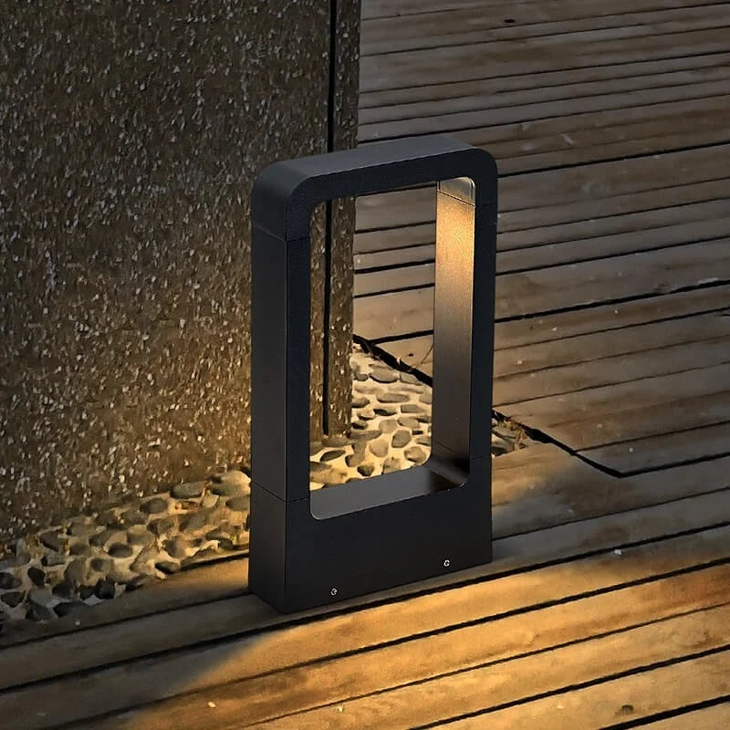 Fuxe Rectangular Hollow Bollard Light H 30 cm Without Stake | Celestre