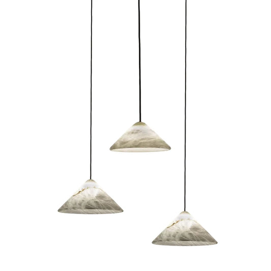 Brix Alabaster Conical Pendant Light | Celestre