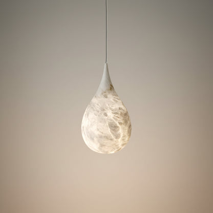 Fyna Alabaster Teardrop Pendant Light D 15 cm x H 30 cm | Celestre