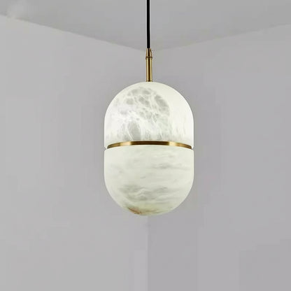Enver Alabaster Capsule Pendant Light D 18 cm x H 26 cm | Celestre