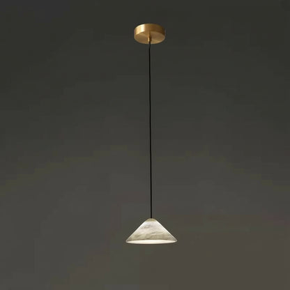 Brix Alabaster Conical Pendant Light D 20 cm x H 10 cm | Celestre