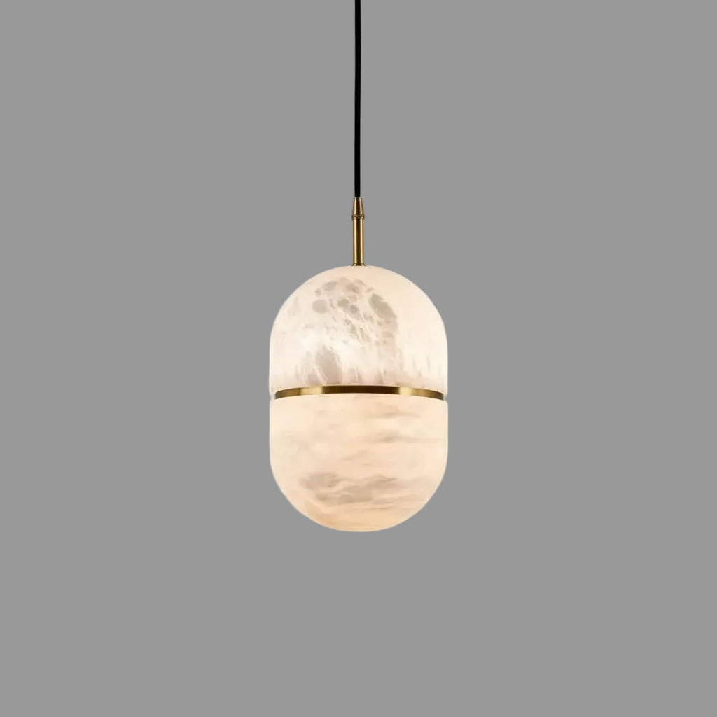 Enver Alabaster Capsule Pendant Light D 15 cm x H 23 cm | Celestre