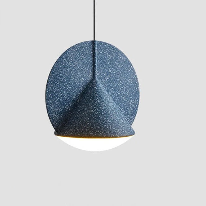 Teli Acoustic Felt Conical Disc Pendant Light Blue | Celestre
