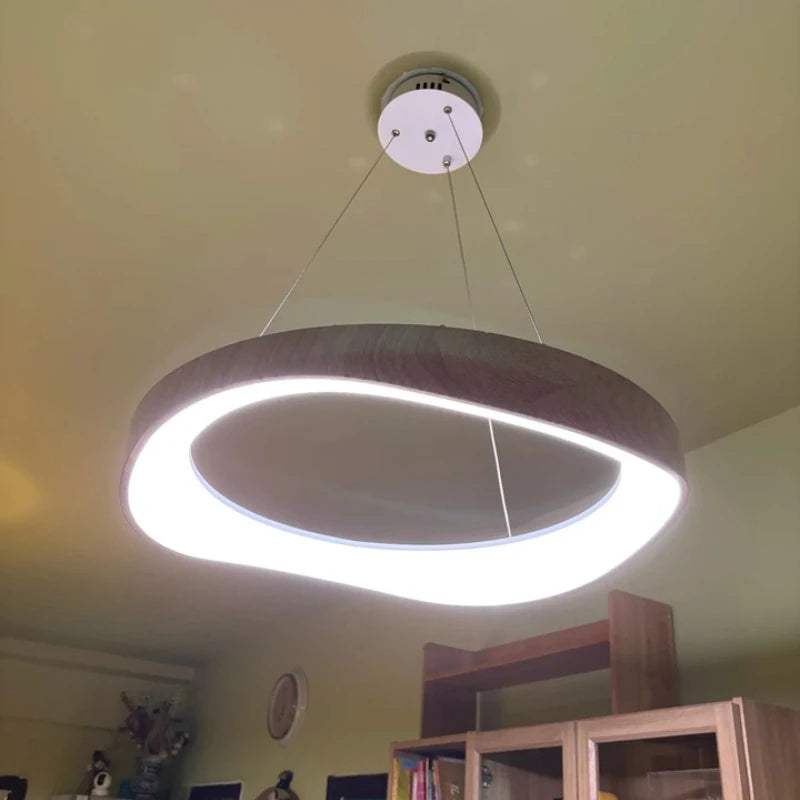 Jyni Wavy Ring Led Pendant Light Brown D 60 cm | Celestre