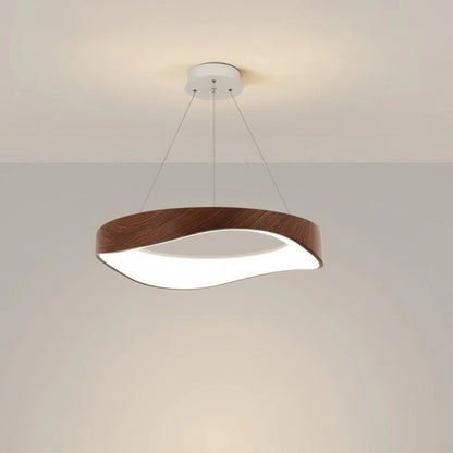 Jyni Wavy Ring Led Pendant Light Brown D 40 cm | Celestre