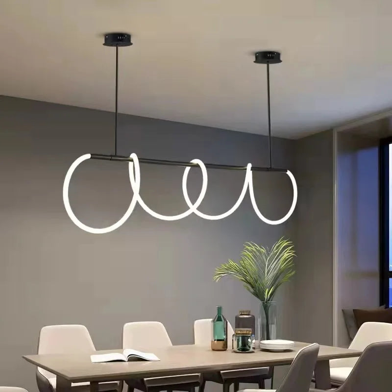 Virla LED Suspension Chandelier Black | Celestre