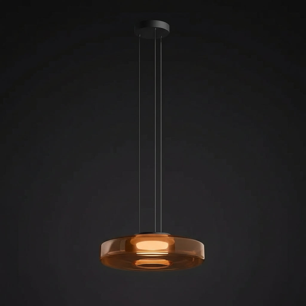 Irva Italian Glass Pendant light Amber | Celestre