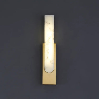 Nemi Alabaster Linear Oval Wall Light Gold | Celestre