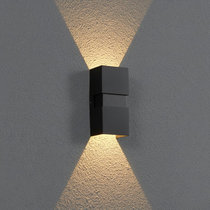 Dene Rectangular Outdoor Wall Light Black | Celestre