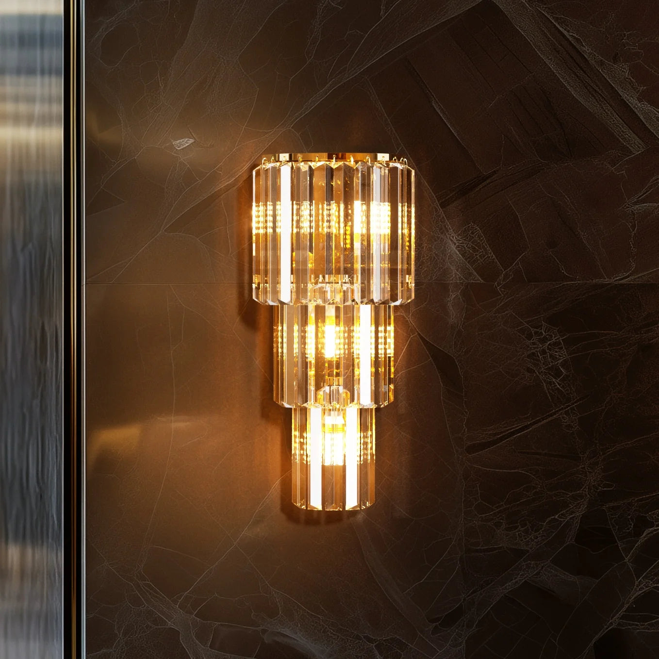 Zever Nordic Crystal Wall Light 3 Layers | Celestre